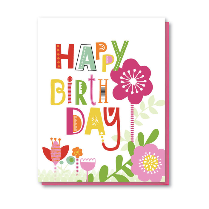 Birthday Card- Fun Flowers