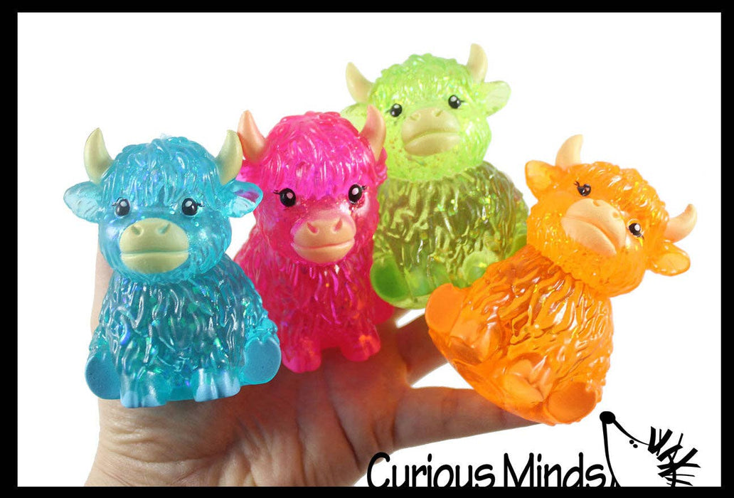 Highland Cow Shaped Ball - Thick Glue/Gel Syrup Molasses Stretch Ball