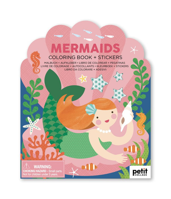 Coloring Book with Stickers: Mermaids