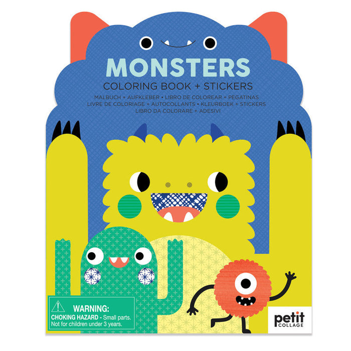 Monsters Coloring Book and Stickers