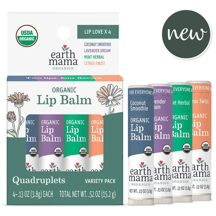 Earth Mama Organic Lip Balm Quadruplets