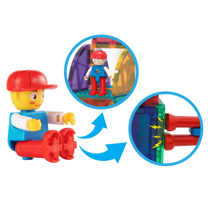 63pc Magnetic Building Tiles Toy Set