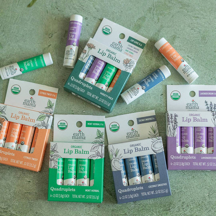 Earth Mama Organic Lip Balm Quadruplets
