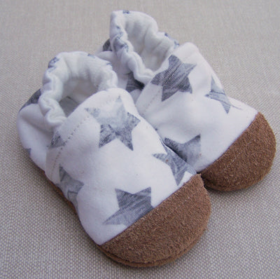Gray Stars Organic Cotton Slippers