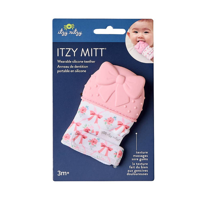 Itzy Mitt™ Silicone Teething Mitts: Bow