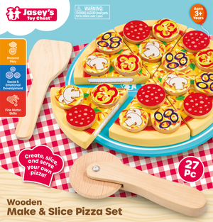 Wooden Make & Slice Pizza