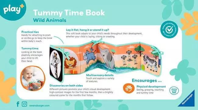 Tummy Time Book- Wild Animals