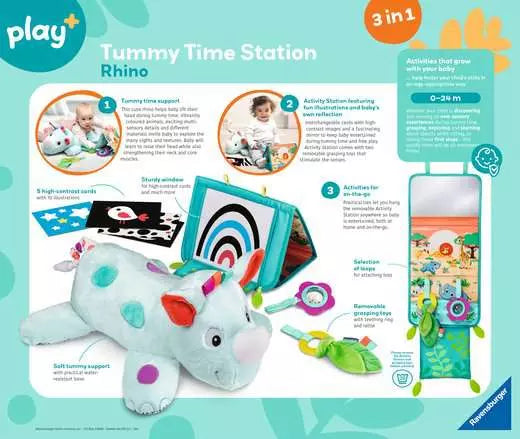 Tummy Time Activity Station- Rhino