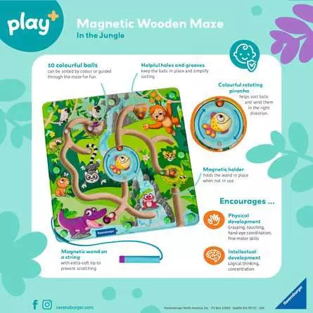 In The Jungle Magnetic Wooden Maze