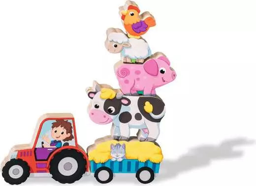 Magnetic Wooden Count & Play Puzzle: On the Farm
