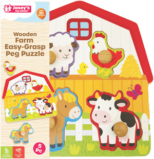 Wooden Farm Easy-Grasp Peg Puzzle