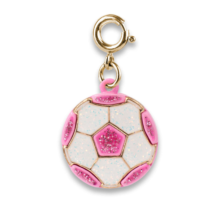 Charm It! Gold Glitter Soccer Ball Charm