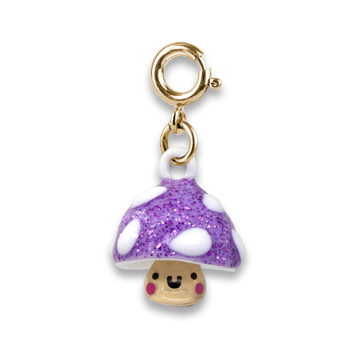 Charm It! Gold Glitter Mushroom Charm