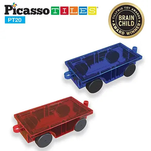 PicassoTiles 2 Piece Truck Set