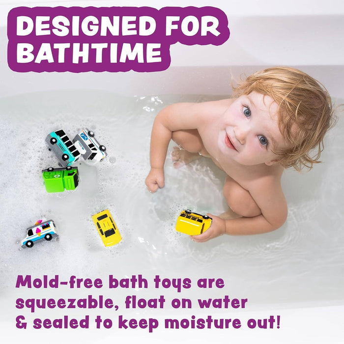 Tub Works® Vehicles™ Bath Toys 6pk
