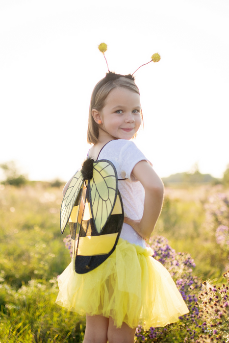 Glitter Bumble Bee Tutu + Wings + Headband