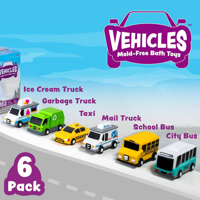 Tub Works® Vehicles™ Bath Toys 6pk