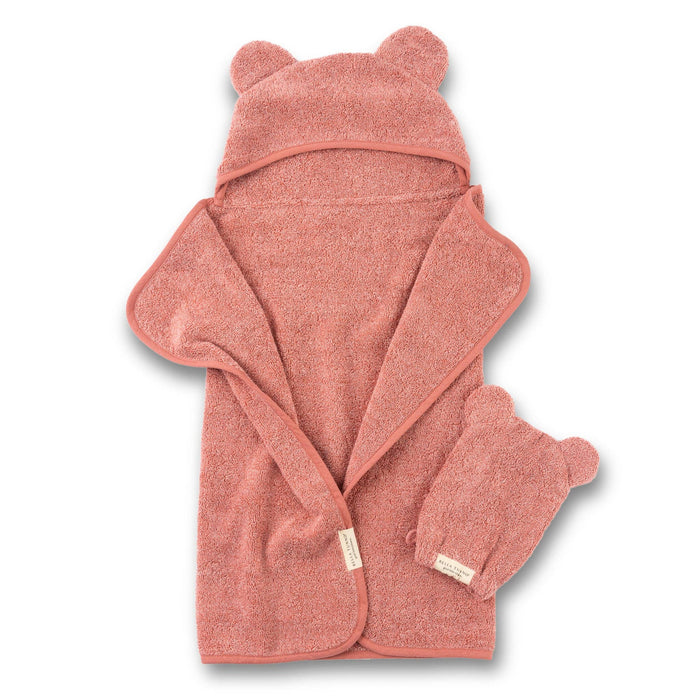 Hooded Towel + Wash Mitt Set