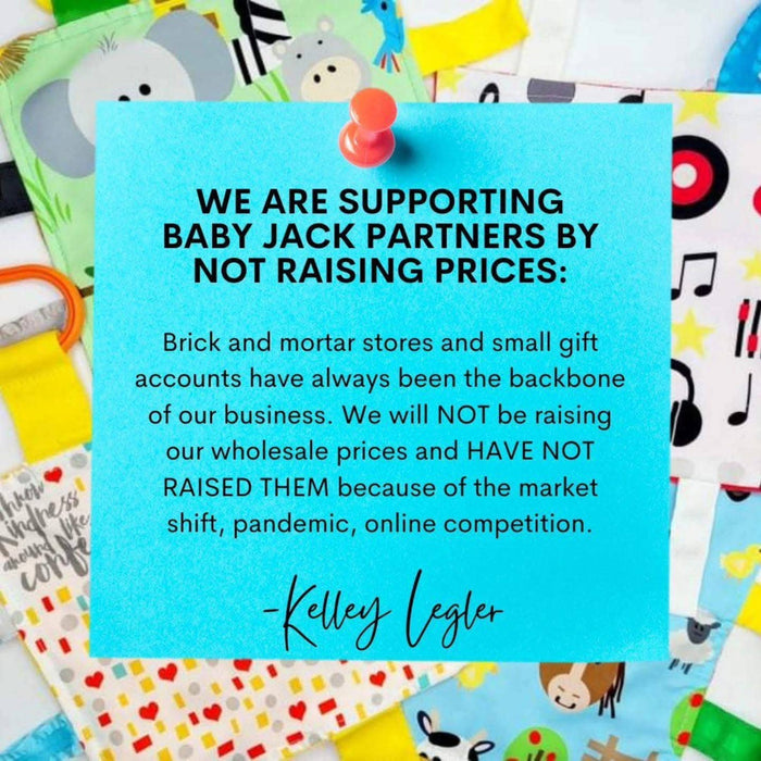 Football Baby Learning Lovey Tag Stroller Toy 10" x 10"