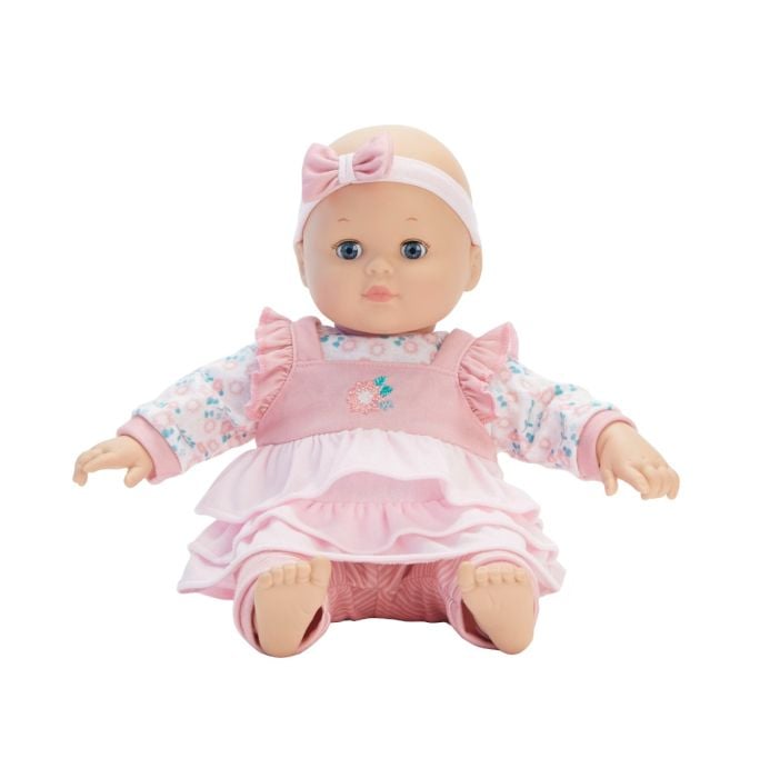 Baby Cuddles- Pink Floral 14" Light Skin Tone