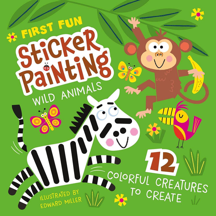 First Fun Sticker Painting:  WILD ANIMALS