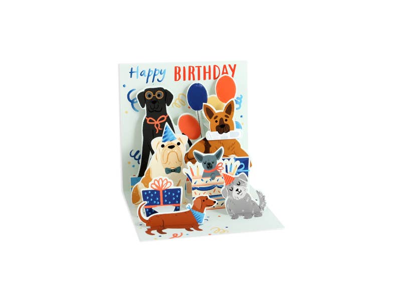 Pop-Up Greeting Card-  (Woof Party)