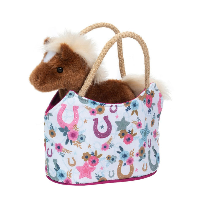 Boho Horseshoe Sassy Sak with Chestnut Horse