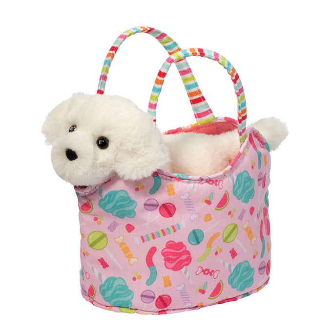 Candy Pop Sassy Sak with White Dog