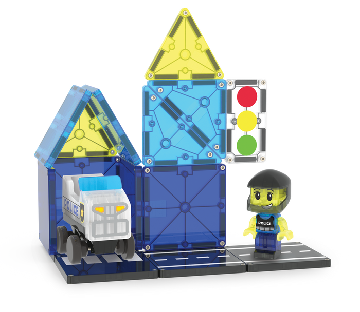 MAGNA-TILES Police Patrol 20pc Set