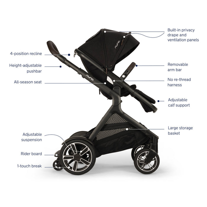 Nuna DEMI Next Stroller + Rider Board