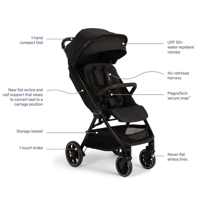 nuna stroller 2017 TRVL LX Nuna Stroller Caviar