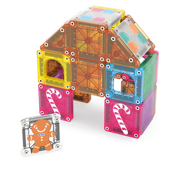 MAGNA-TILES microMAGS Travel Gingerbread House