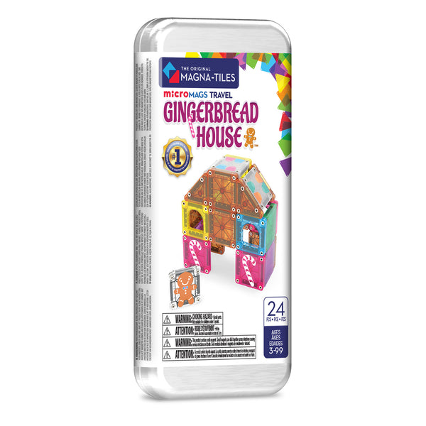 MAGNA-TILES microMAGS Travel Gingerbread House