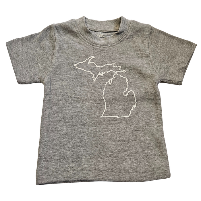 State of Michigan Short Sleeve Tee, Oxford Gray
