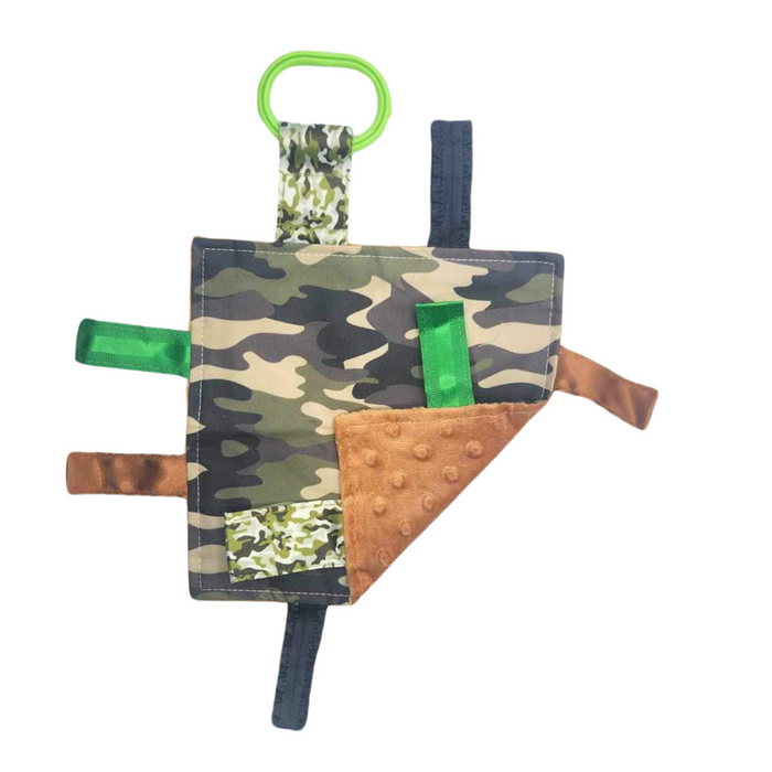 Military Camo Crinkle Tag Lovey