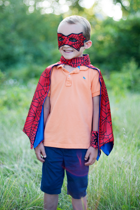 Spider Cape with Mask + Wristband