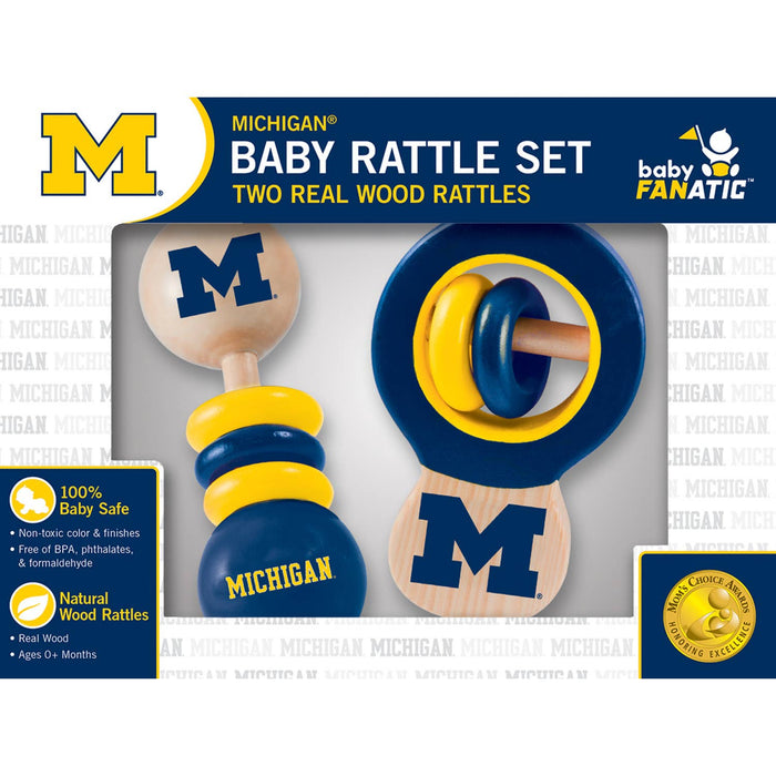 Michigan Wolverines - Baby Rattles 2-Pack