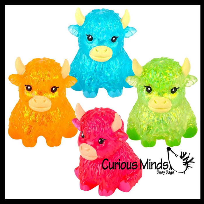 Highland Cow Shaped Ball - Thick Glue/Gel Syrup Molasses Stretch Ball