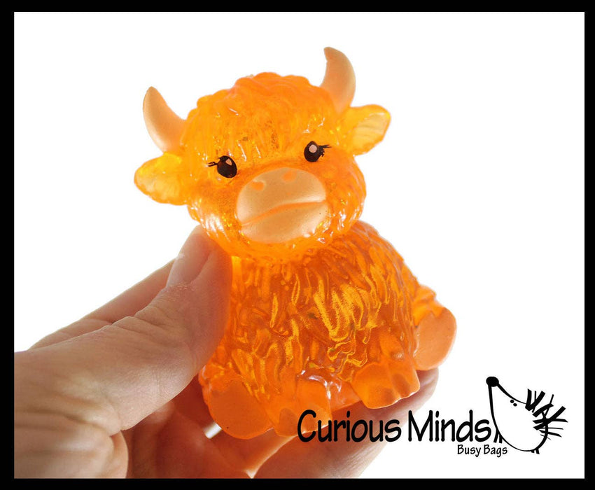 Highland Cow Shaped Ball - Thick Glue/Gel Syrup Molasses Stretch Ball