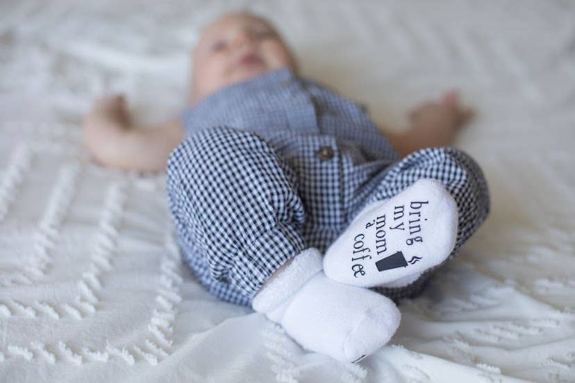 If you can read this Bring My Mom a Coffee® Baby Socks