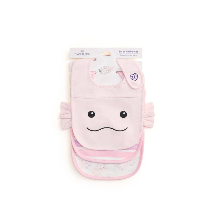 Pink Axolotl Bibs Set