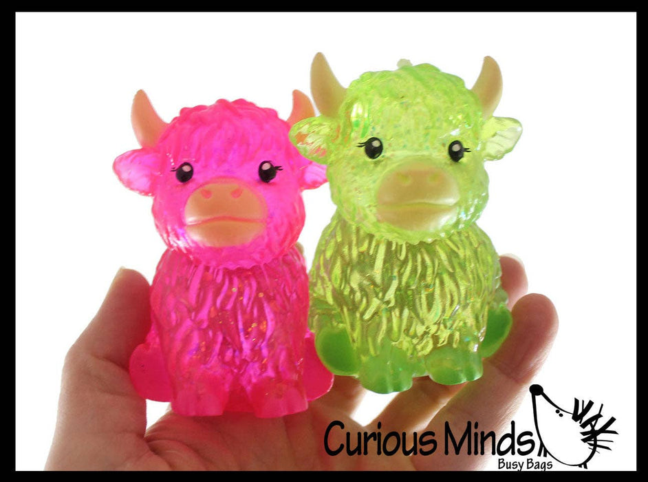 Highland Cow Shaped Ball - Thick Glue/Gel Syrup Molasses Stretch Ball