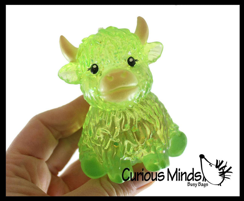 Highland Cow Shaped Ball - Thick Glue/Gel Syrup Molasses Stretch Ball