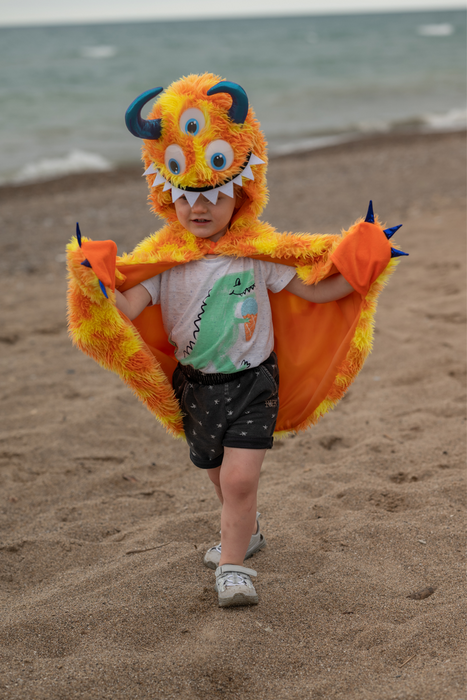 Giggle the Monster Cape (Orange/Yellow)