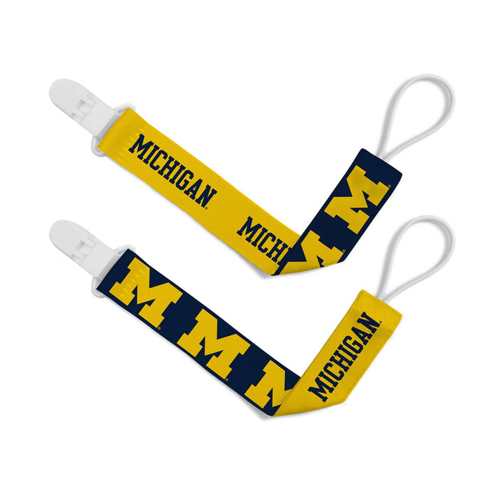 Michigan Wolverines - Pacifier Clip 2-Pack