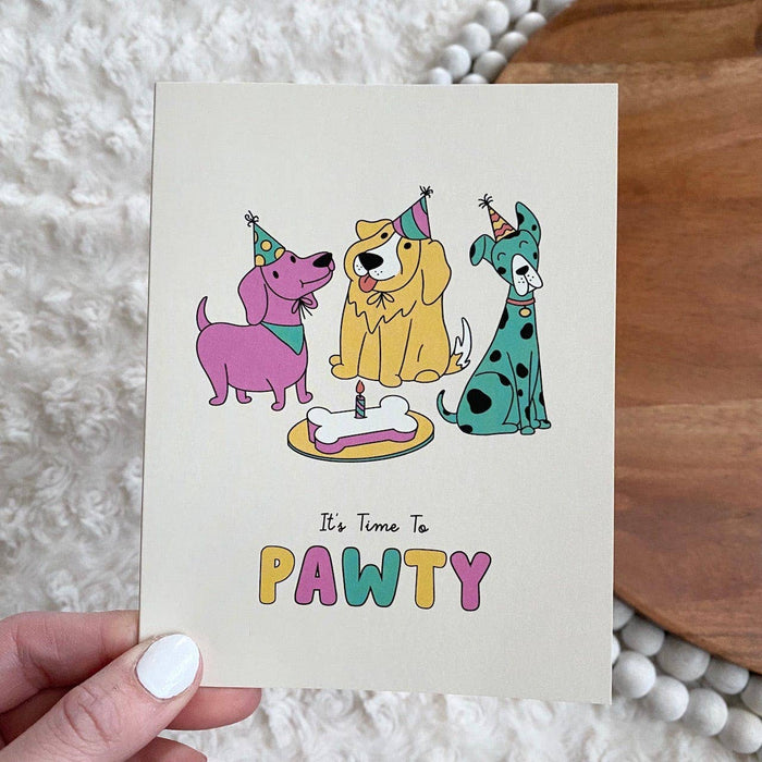 "It's Time To Pawty" Greeting Card