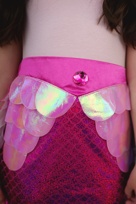 Mermaid Glimmer Skirt & Tirara Pink