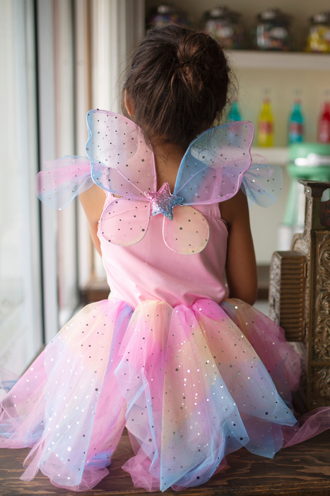 Rainbow Fairy Dress and Wings Set