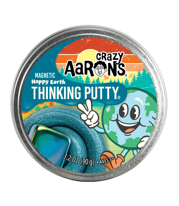 Crazy Aaron's Thinking Putty 4" Tin- Happy Earth