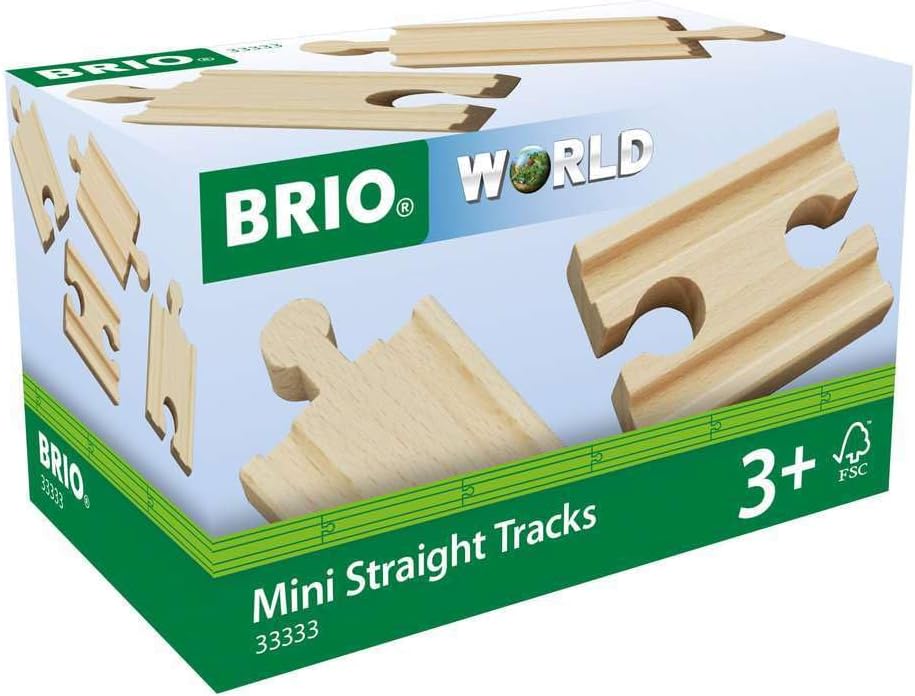 BRIO World Mini Straight Train Tracks